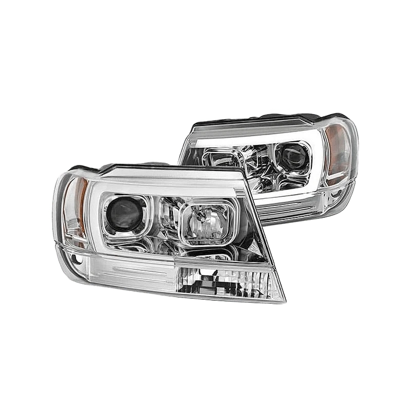 Spyder® - Chrome LED DRL Bar Projector Headlights