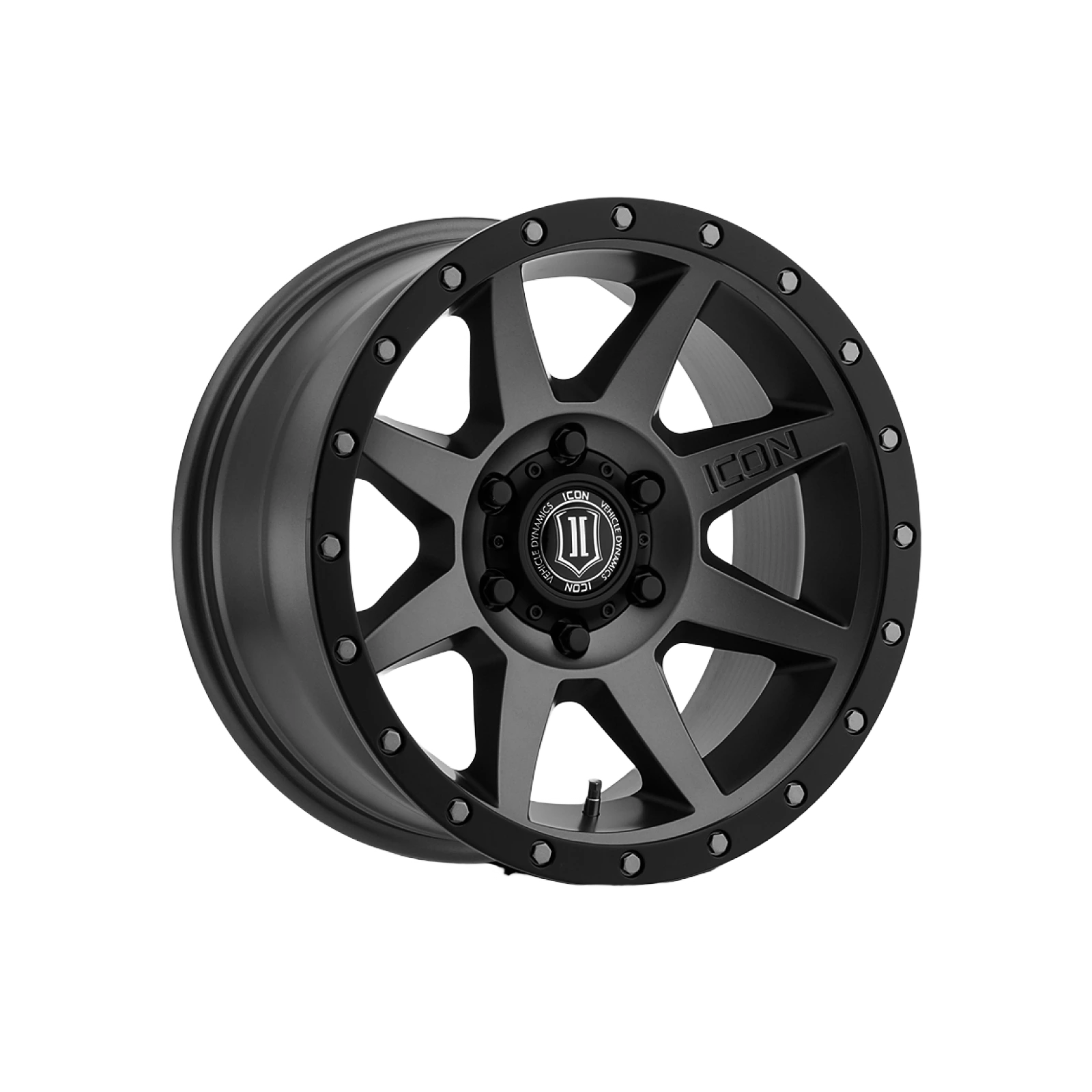 ICON Alloys Rebound HD, Satin Black, 17 x 8.5 / 8 x 170, 6mm Offset, 5" BS